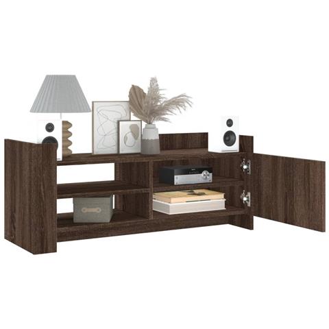 Mobile Tv Rovere Marrone 100x35x40 Cm In Legno Multistrato - Foto 3
