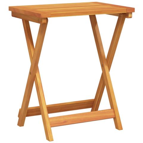 Tavolo Da Giardino Pieghevole 50x36x60 Cm Legno Massello Acacia - Foto 2