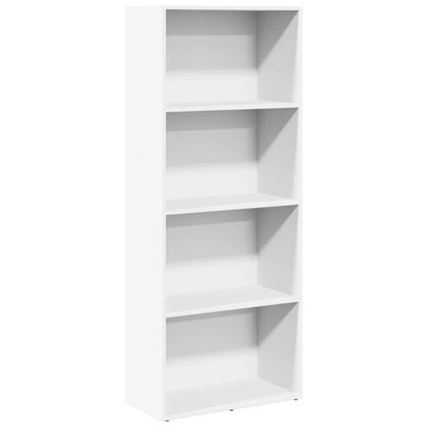 Libreria Bianca 60x30x152 Cm In Legno Multistrato - Foto 2