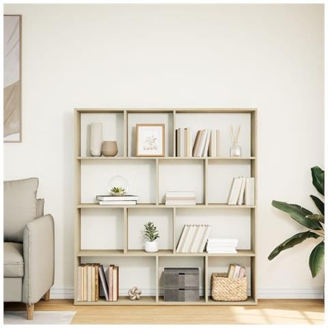 Libreria Rovere Sonoma 132x29x141,5 Cm In Legno Multistrato - Foto 3