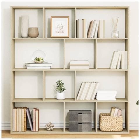 Libreria Rovere Sonoma 132x29x141,5 Cm In Legno Multistrato - Foto 1