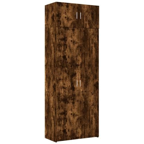 Armadietto Rovere Fumo 80x42,5x225 Cm In Truciolato - Foto 2
