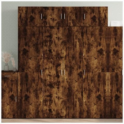 Armadietto Rovere Fumo 80x42,5x225 Cm In Truciolato - Foto 1