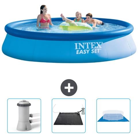 Piscina Fuori Terra - In Giro - 396x396x84 Cm - Blu - Include Accessori Coordinati Cb79 - Foto 1