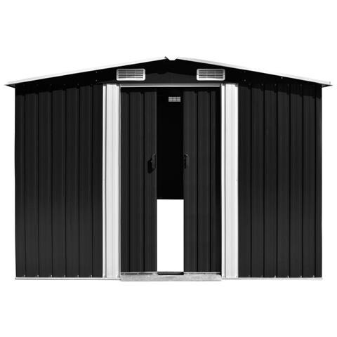 Lusso Casadino -  Casetta Da Giardino 257x489x181 Cm In Metallo Antracite - Foto 1