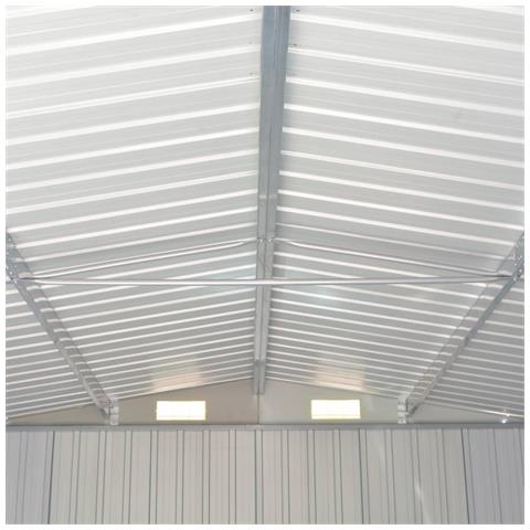 Lusso Casadino -  Casetta Da Giardino 257x489x181 Cm In Metallo Antracite - Foto 8