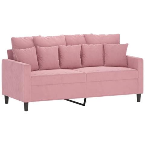 Divano a 2 Posti Rosa 140 cm in Velluto - Foto 1