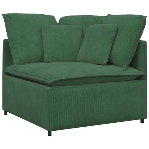 Modulo Angolare Divano Modulare con Cuscini Verde Giungla 100cm - Foto 1