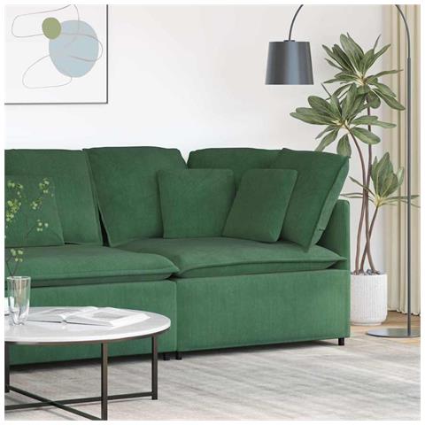 Modulo Angolare Divano Modulare con Cuscini Verde Giungla 100cm - Foto 2