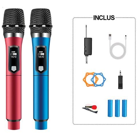 Microfoni Senza Fili Dsp 192khz Pro Per Amplificatore / Altoparlante Schermo Led 50 M Di Portata - Foto 1