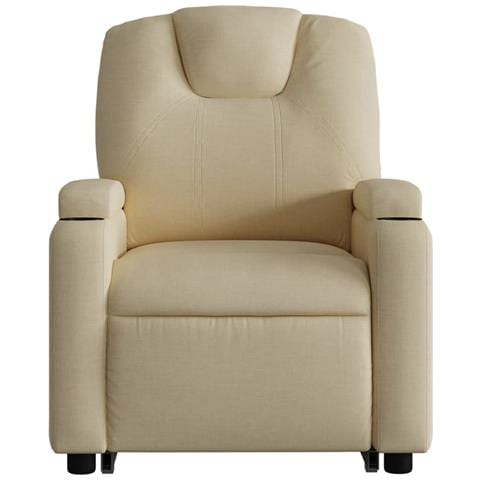 Poltrona Alzapersona Reclinabile Crema in Tessuto - Foto 9