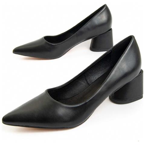 Scarpa Con Tacco Tinna Nera Nero Materiale Sintetico E Tessile - Foto 1