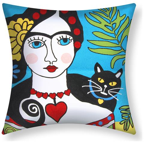 Set Di 2 Copricuscini 45x45 Cm Ricamati Art Marinea - Foto 1