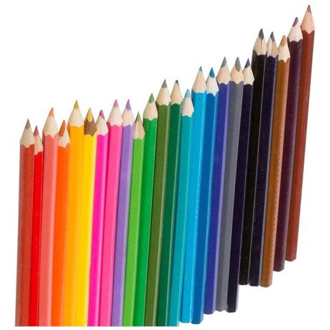 Confezione Da 12 Matite Colorate Con Temperamatite E Tubo Di Stoccaggio, Multicolore - Foto 5