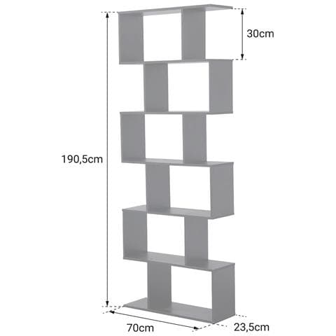 Libreria A 6 Ripiani Bianca Virginia - Foto 2