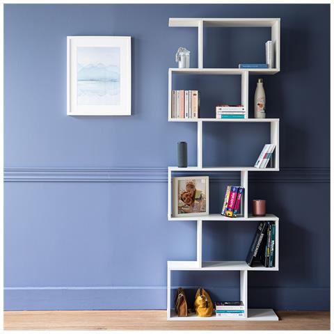 Libreria A 6 Ripiani Bianca Virginia - Foto 6