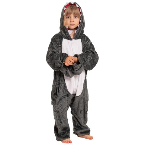 Pigiama Per Bambini Kigurumi Onesie Costume Squalo Grigio 125-135 Cm - Foto 7