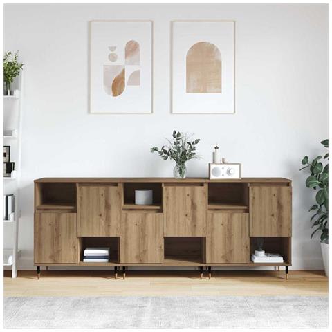 Sideboards 3 pcs rovere artigianale 180 x 35 x 70 cm - Foto 2