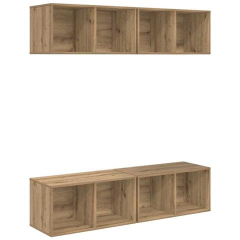 Mobile TV da Parete 4 pcs rovere artigianale 37 x 37 x 72 cm - Foto 1