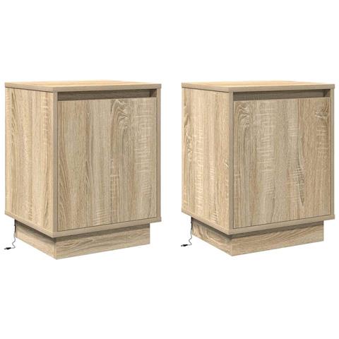 Armadio da Notte con 2 pcs rovere sonoma 39 x 34.5 x 50 cm - Foto 1