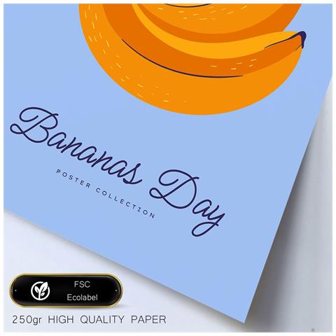 Set Di 6 Stampe Cibo E Nutrizione Natura Tropicale E Fruttata E Nutrizione Per L'interior Design A3 & A4 Senza Cornice - Foto 2