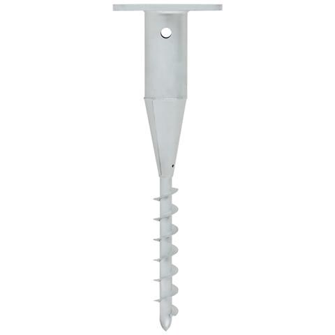 Base per Ombrellone Interrata con Asta 16x16x52 cm in Acciaio - Foto 2