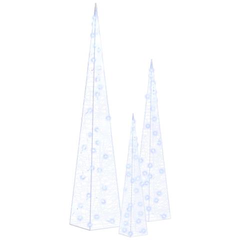 Lusso Casadino -  Set Coni Luce Led Decorativi Acrilici Blu 30/45/60cm - Foto 1