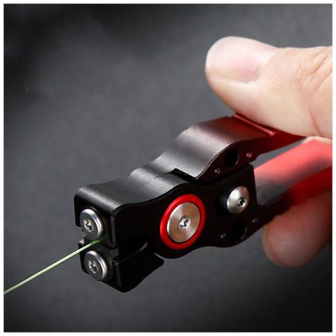 Mini Tagliafilo Da Pesca - Pinze In Lega Di Alluminio Con Impugnatura Antiscivolo Black+red - Foto 2