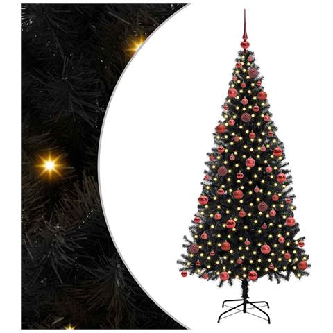 Albero di Natale con 300 LED con supporto Nero 180 cm PVC - Foto 1