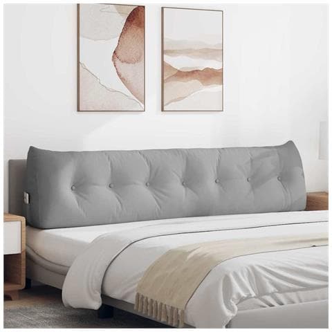 Cuscino per Schiena Grigio Nuvola 200 x 24 x 50 cm Tessuto - Foto 2