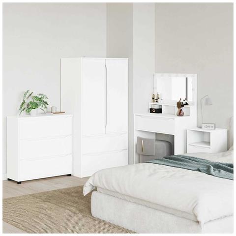 Armadio Bianco 80 x 31 x 81 cm Legno multistrato - Foto 2