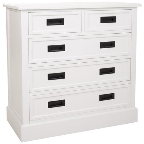 Cassettiera In Legno Bianco 80x40x80,5h - Foto 1