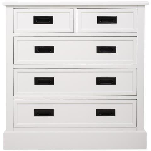 Cassettiera In Legno Bianco 80x40x80,5h - Foto 2