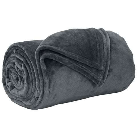 Coperta Grigio scuro 240 x 270 cm Panno - Foto 1