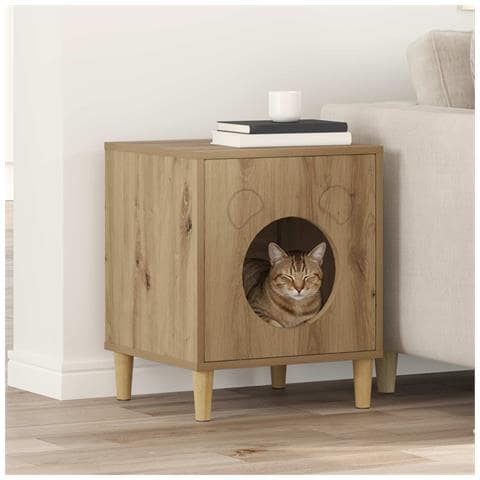 Casa per Gatti Rovere Artigianale 42,5 x 40 x 53 cm - Foto 2