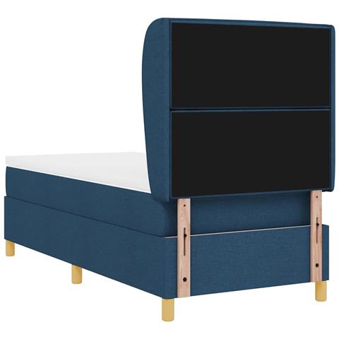 Letto a molle con materasso Blu 190 x 90 cm Tessuto - Foto 9
