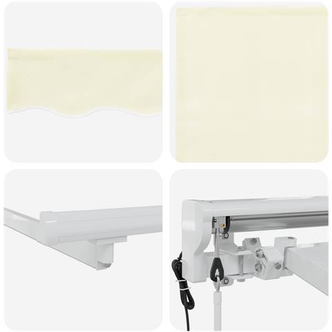 Tettuccio Elettrico Retrattile Crema e Bianco 5 × 3,5 m - Foto 9
