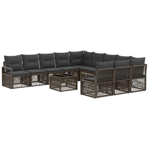 Set Divano da Giardino 12 pcs Grigio polyrattan - Foto 1