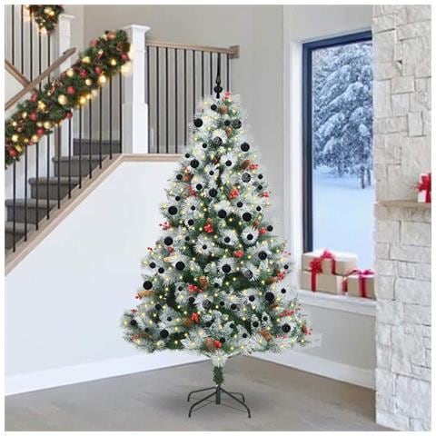 Albero di Natale artificiale Verde e bianco 240 cm - Foto 2