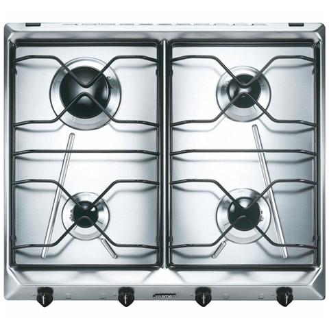 SMEG Piano Cottura SV564-3 a Gas 4 Fuochi Gas Colore Inox SMEG Piano Cottura SV564-3 a Gas 4 Fuochi Gas Colore Inox