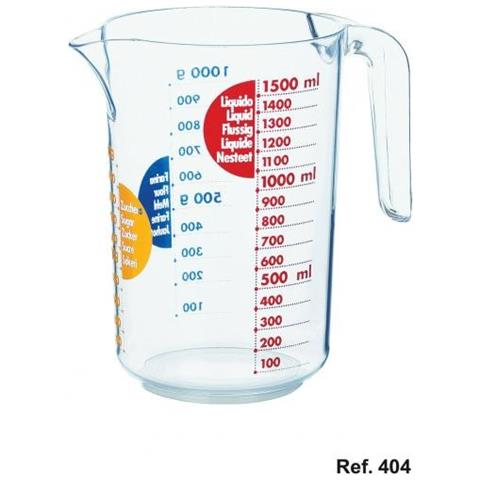 AUNMAS Caraffa per misurino in Acrilico Trasparente con Scala Trasparente con Manico Antiscivolo per Cucina Domestica 500ML 