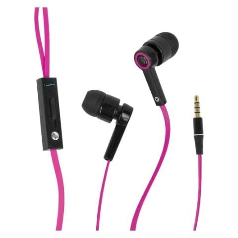 Hi-EarPhone Auricolare con cavo piatto e Microfono - Rosa - Foto 1