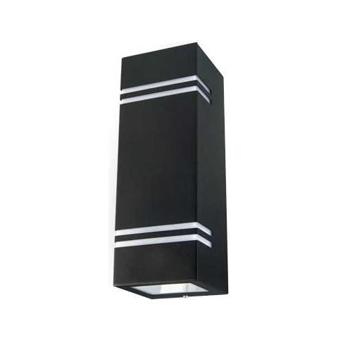 Lampada Da Muro Applique 2 X Gu10 Nero Esterno Ip44 Vt-7662 7512 - Foto 3