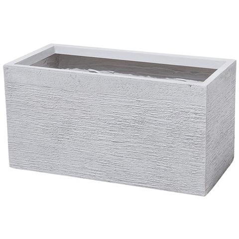 Vaso Rettangolare Bianco Da Esterno 60 X 29 X 30 Cm Myra - Foto 1