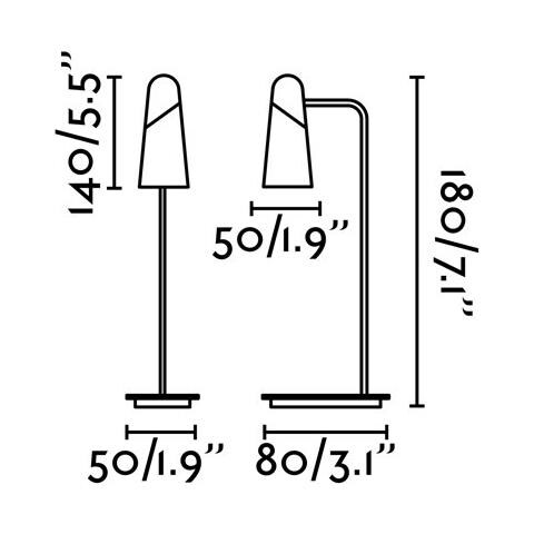 Lao, Lampada Da Tavolo, - Nero - Foto 2