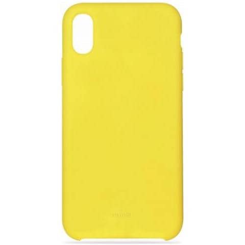 Cover Icon Iphone X 5.8 In Silicone Liquido Con Interno In Microfibra Giallo Fluo - Foto 1