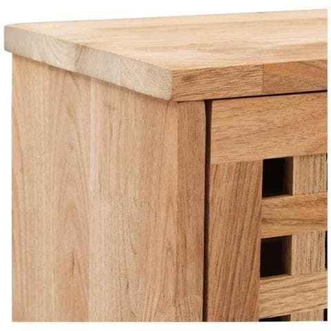 Panca Con Scarpiera 94x20x38 Cm In Legno Massello Di Noce - Foto 9