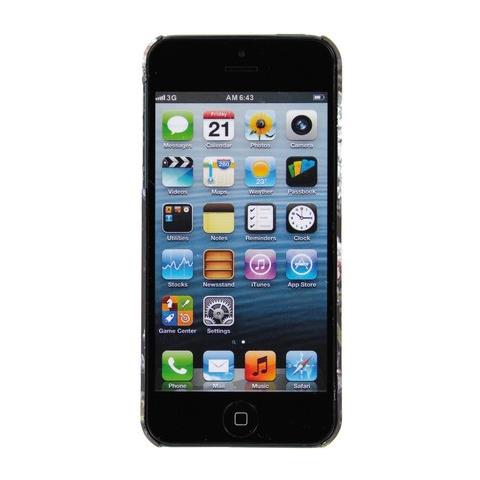 Stylish, Cover Gommata Sottile - Apple Iphone 5 / 5s / Se - Flowers - Foto 3