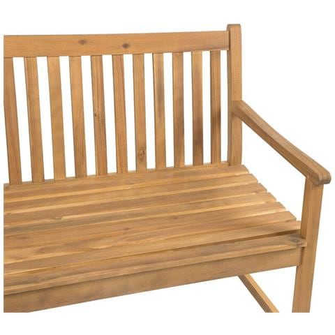 Panca Da Giardino In Legno Di Acacia Con Cuscino Beige 160 Cm Vivara - Foto 7