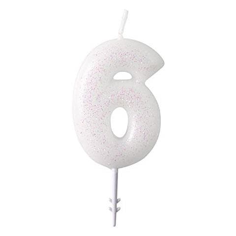 9904381 - Candela Con 6 Cifre, Colore: Bianco / rosa - Foto 1
